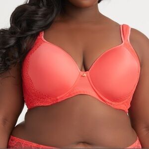 NWT Ashley Stewart Butterfly Double Layer Smoothing Lace Underwire Bra